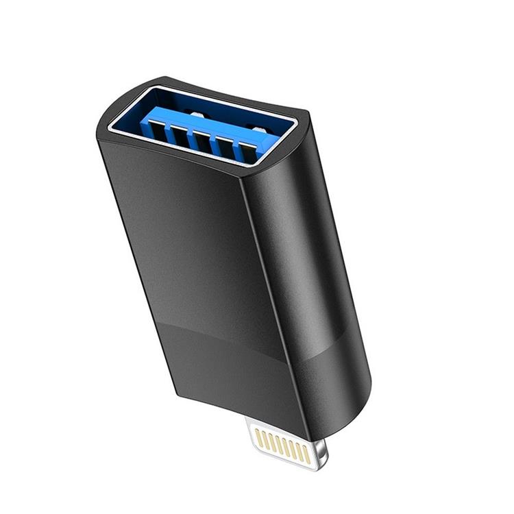 Hoco - Hoco UA17 Adapter USB to Lightning - Svart
