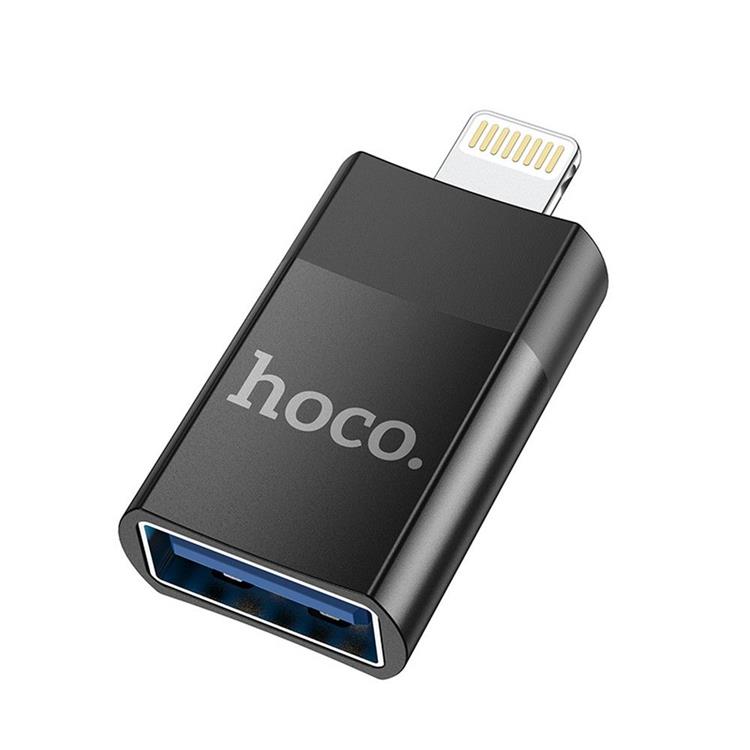 Hoco - Hoco UA17 Adapter USB to Lightning - Svart