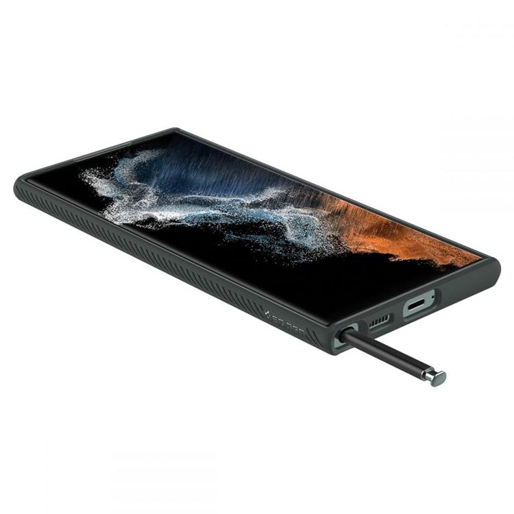 Spigen - Spigen Liquid Air Skal Galaxy S22 Ultra - Grön