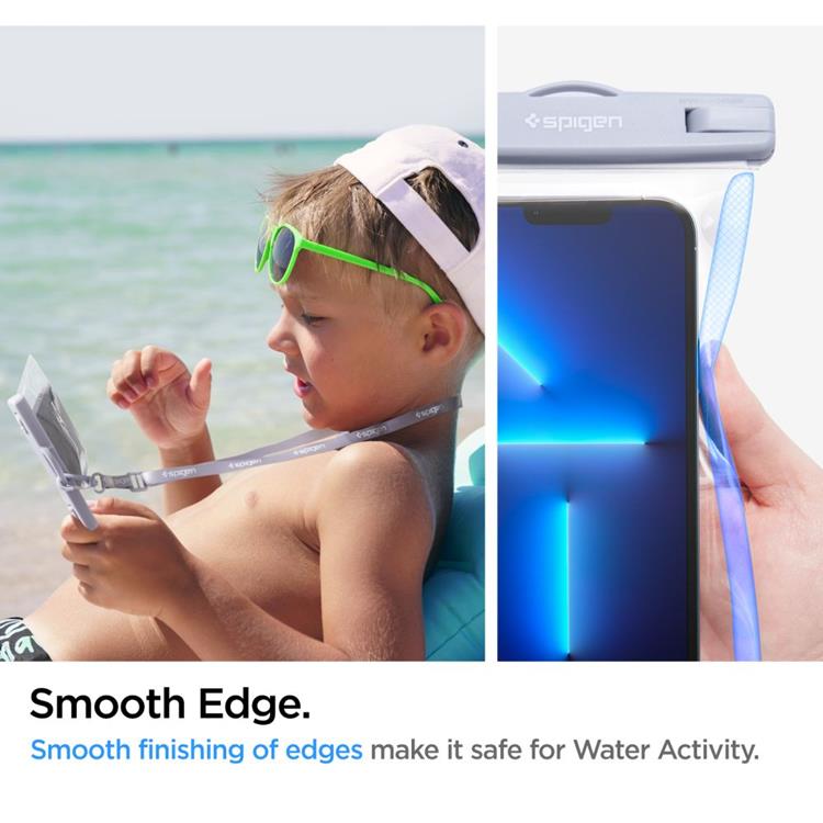 Spigen - Spigen 2-Pack Universala Vattentät Mobilväskor A601 - Aqua Blå