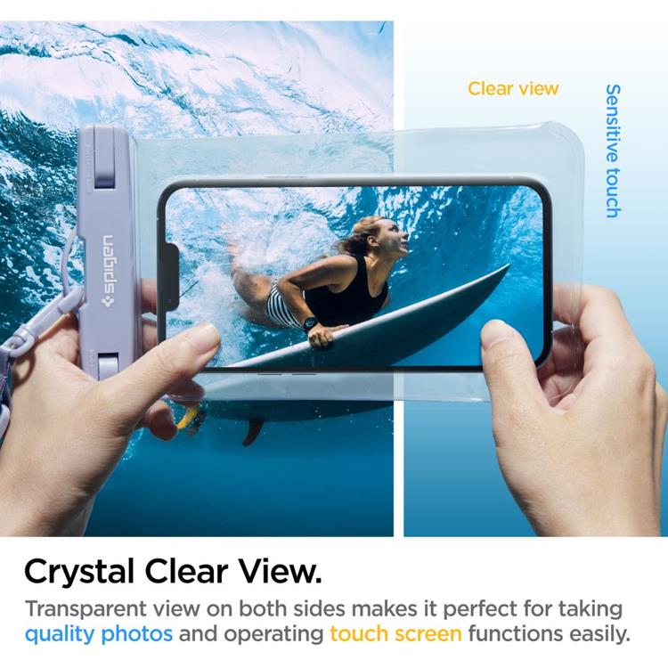 Spigen - Spigen 2-Pack Universala Vattentät Mobilväskor A601 - Aqua Blå