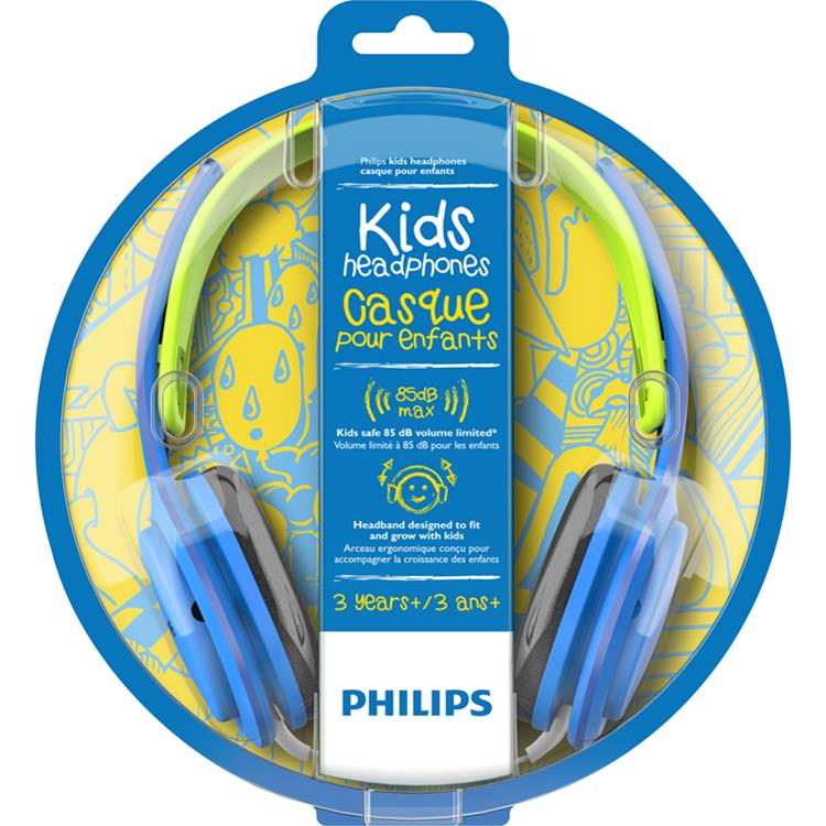 UTGATT5 - Philips Hörlurar för barn Begr max volym med Sladd - Blå