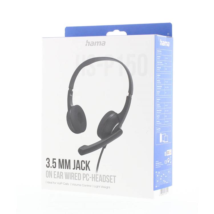 Hama - Hama Headset PC Office Stereo On-Ear HS-P150 V2 - Svart