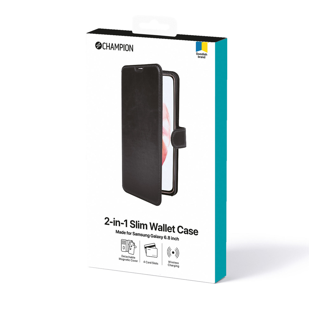 Champion
Champion 2-in-1 Slim Wallet plånboksfodral Galaxy S21 Ultra