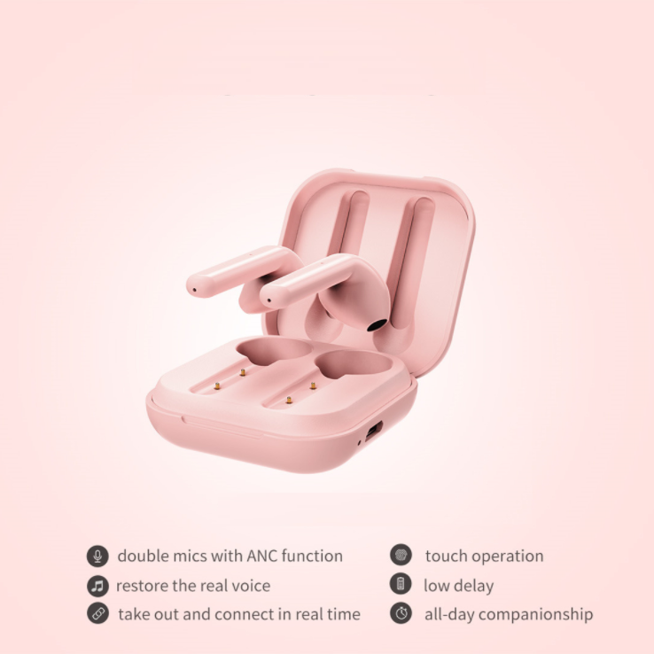 A-One Brand - TWS Air True Trådlösa hörlurar - Bluetooth 5.0 - Rosa