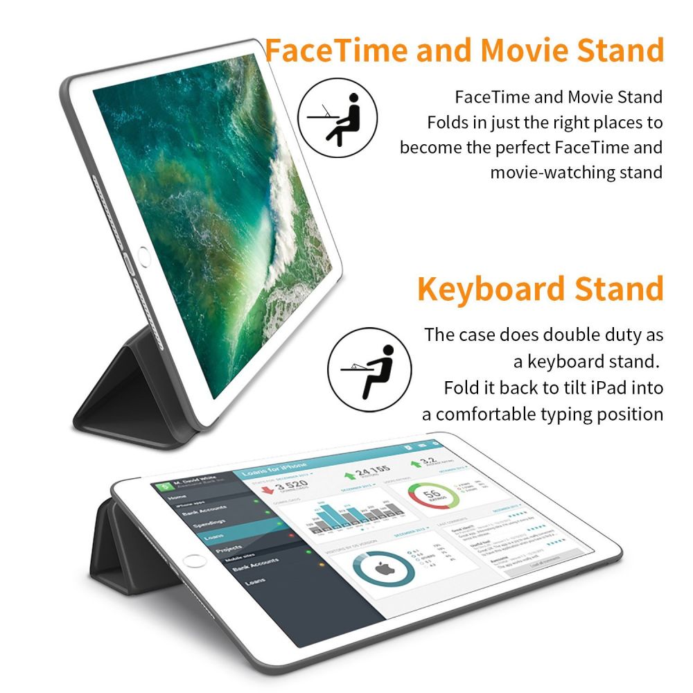 Tech-Protect - Tech-Protect Smartcase Fodral iPad Air Svart