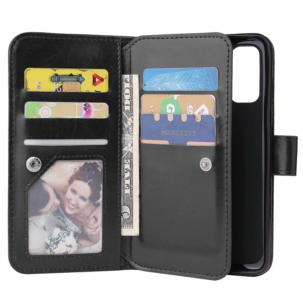 A-One Brand - Multiple Card Slots Plånboksfodral Galaxy S21 - Svart