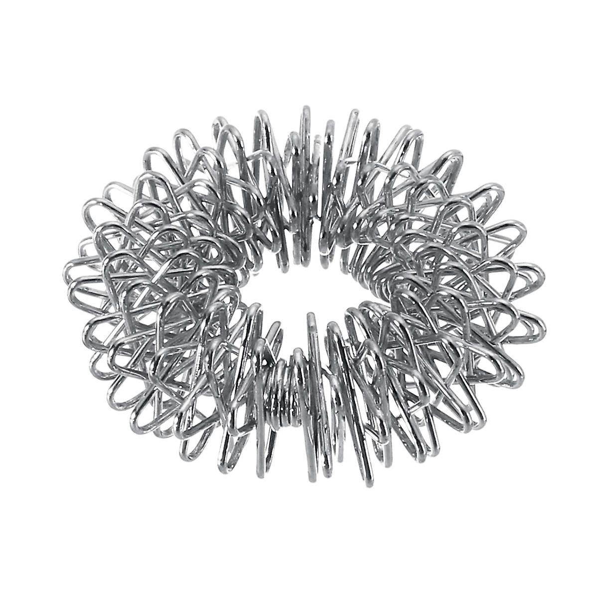 Fidget Toys - 6 Pack Finger Massage ring acupuncture - Sensory Toy - Silver