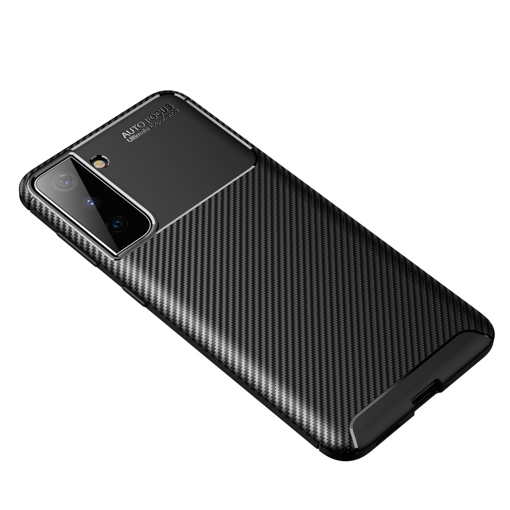 A-One Brand - Carbon Fiber Mobilskal till Samsung Galaxy S21 - Svart