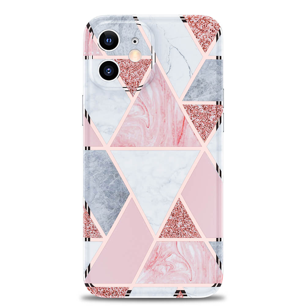 Boom of Sweden - BOOM - Grid Skal iPhone 12 - Rosa Marmor