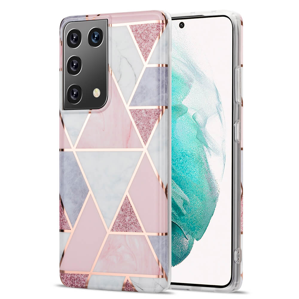 Boom of Sweden - BOOM - Grid skal Galaxy S21 Ultra - Pink Marmor
