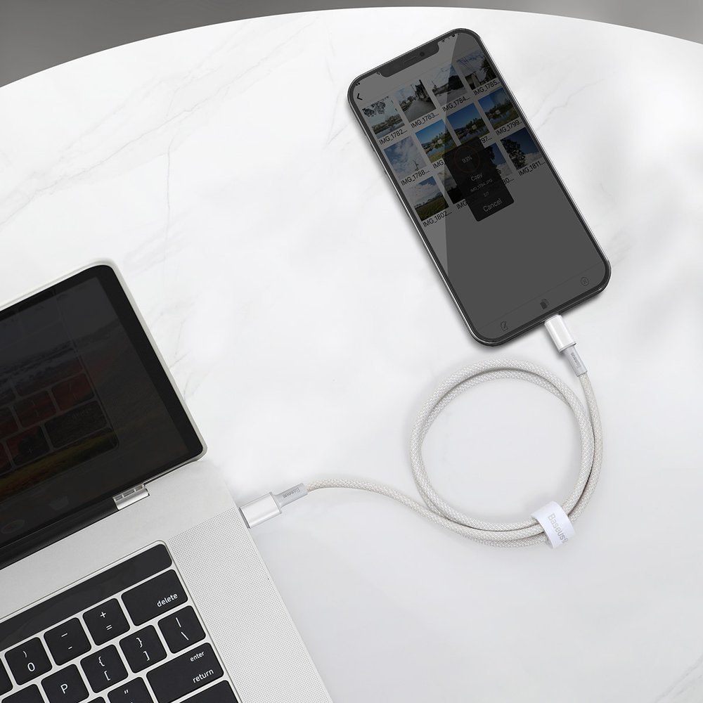 BASEUS
BASEUS Data Pd20W Type-C Lightning kabel 200cm Vit
