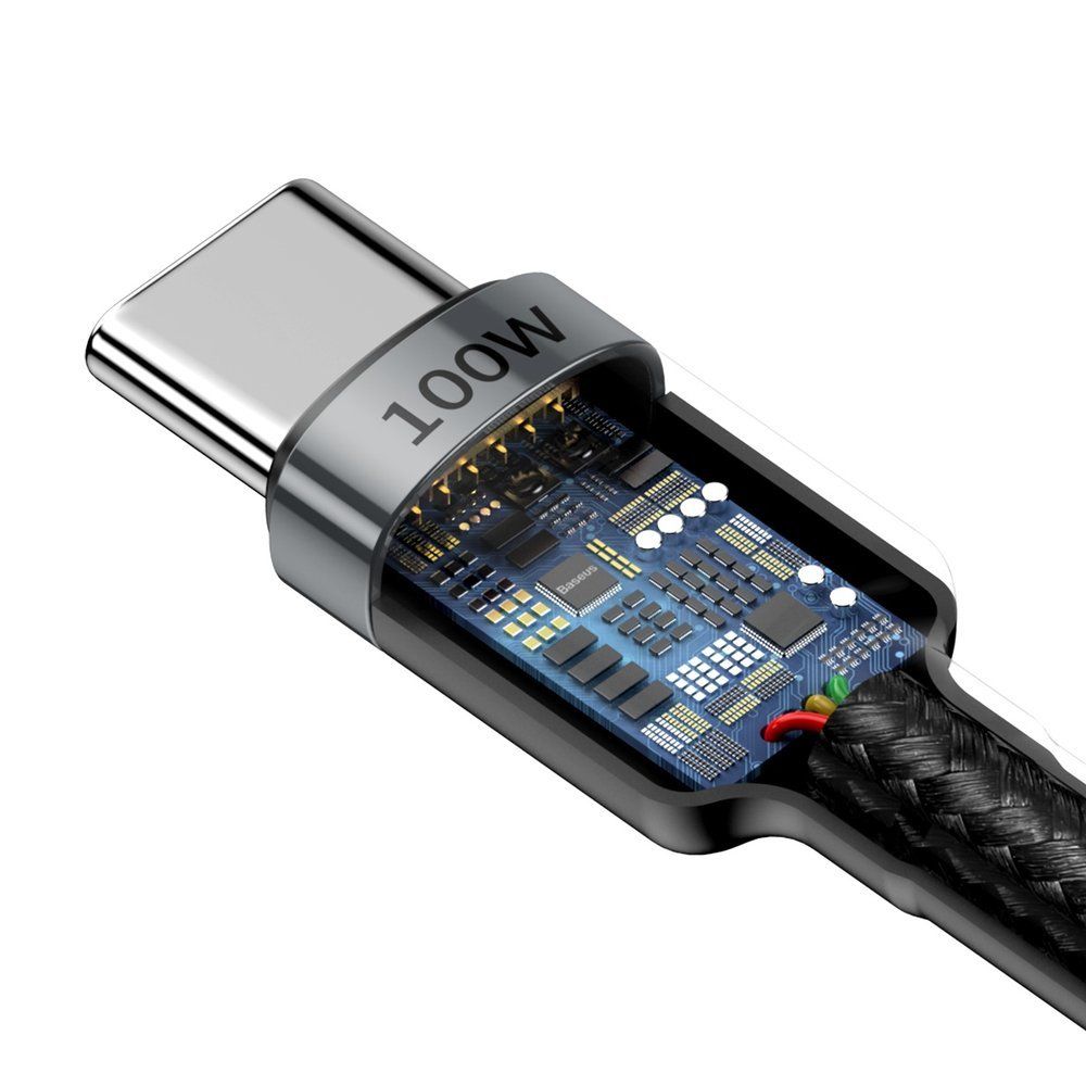 BASEUS
BASEUS Pd100W/Qc3.0 Type-C kabel 200cm Grå/Svart