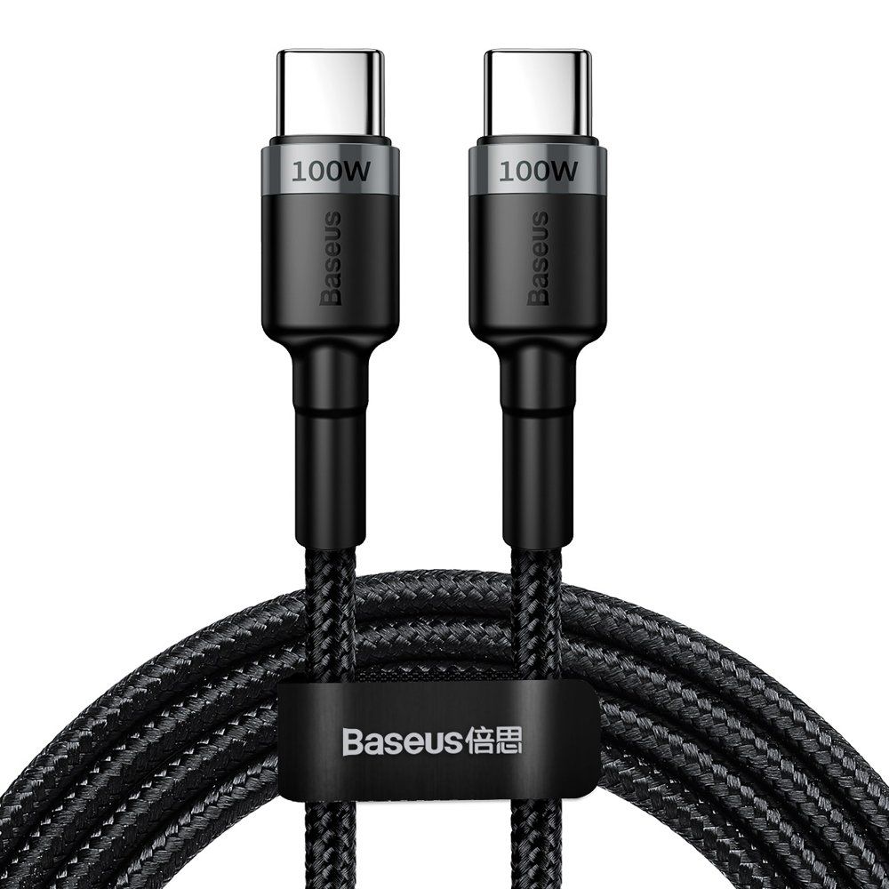BASEUS
BASEUS Pd100W/Qc3.0 Type-C kabel 200cm Grå/Svart