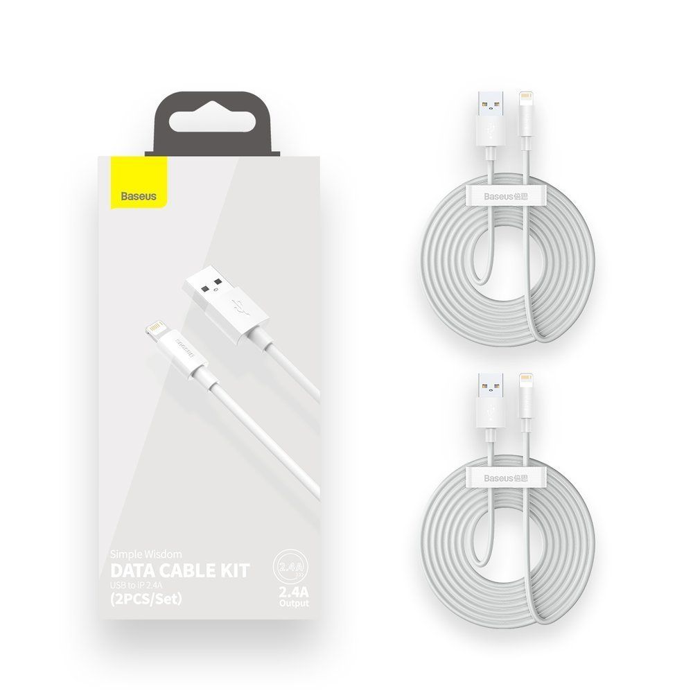 BASEUS
BASEUS Wisdom 2-Pack ning 150Cm/2.4A Vit