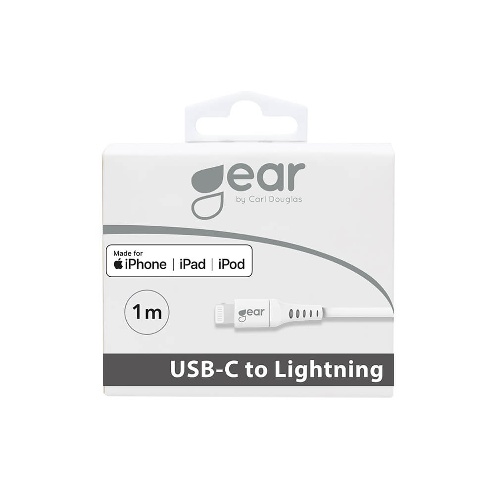 GEAR
GEAR Laddkabel USB-C till Lightning 1m Vit MFI C94