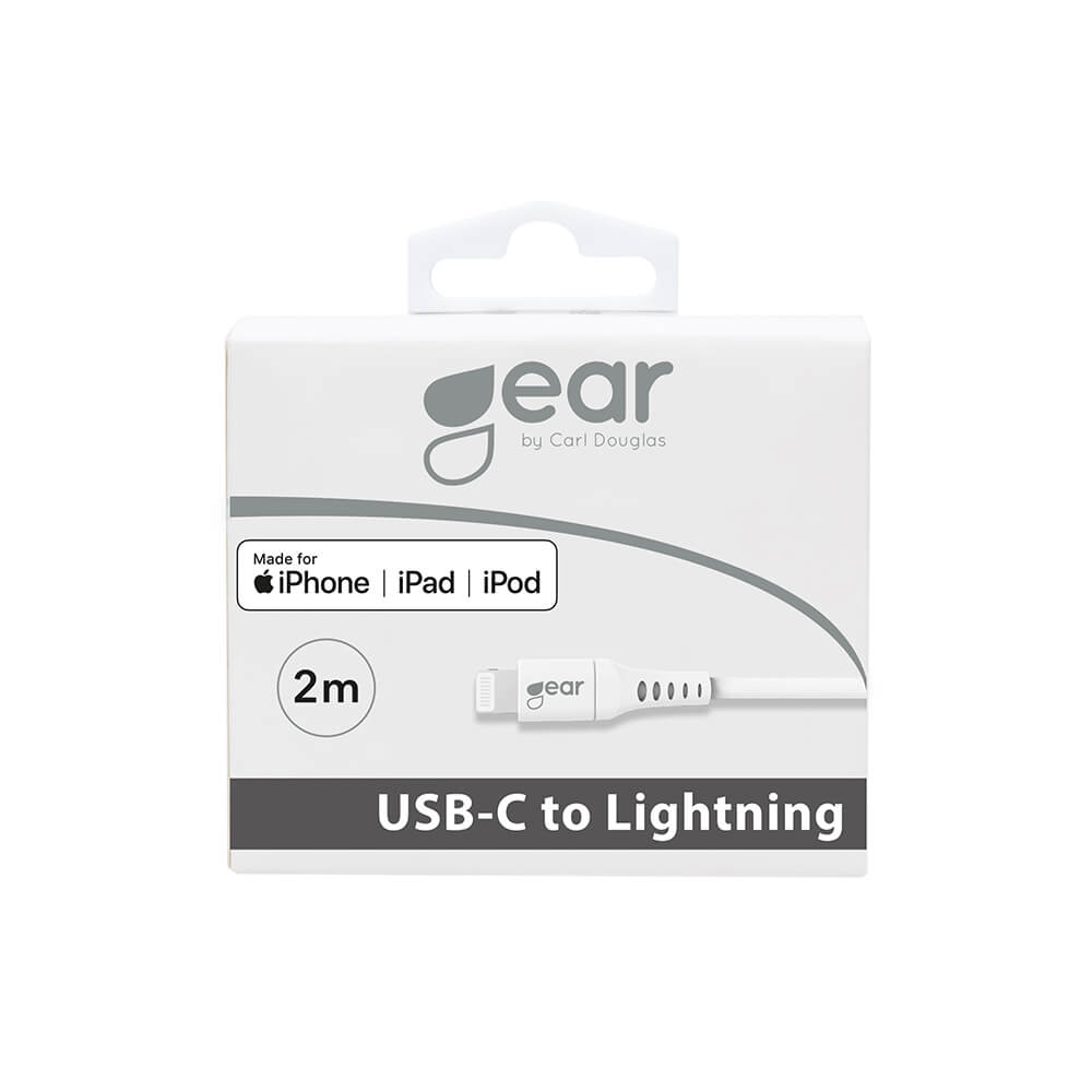 GEAR
GEAR Laddkabel USB-C till Lightning 2m Vit MFI C94