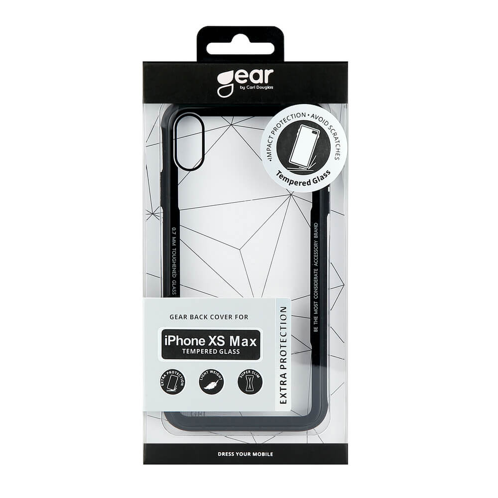 GEAR
GEAR Mobilskal med Tempererat Glas Svart iPhone Xs Max 6,5