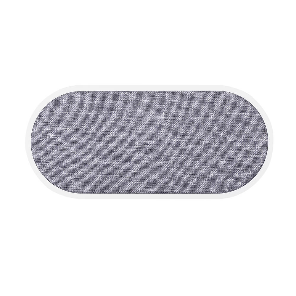 GEAR - GEAR Trådlös Dual QI Laddare USB-C Ansl. 2x10W Vit med Grå Textil