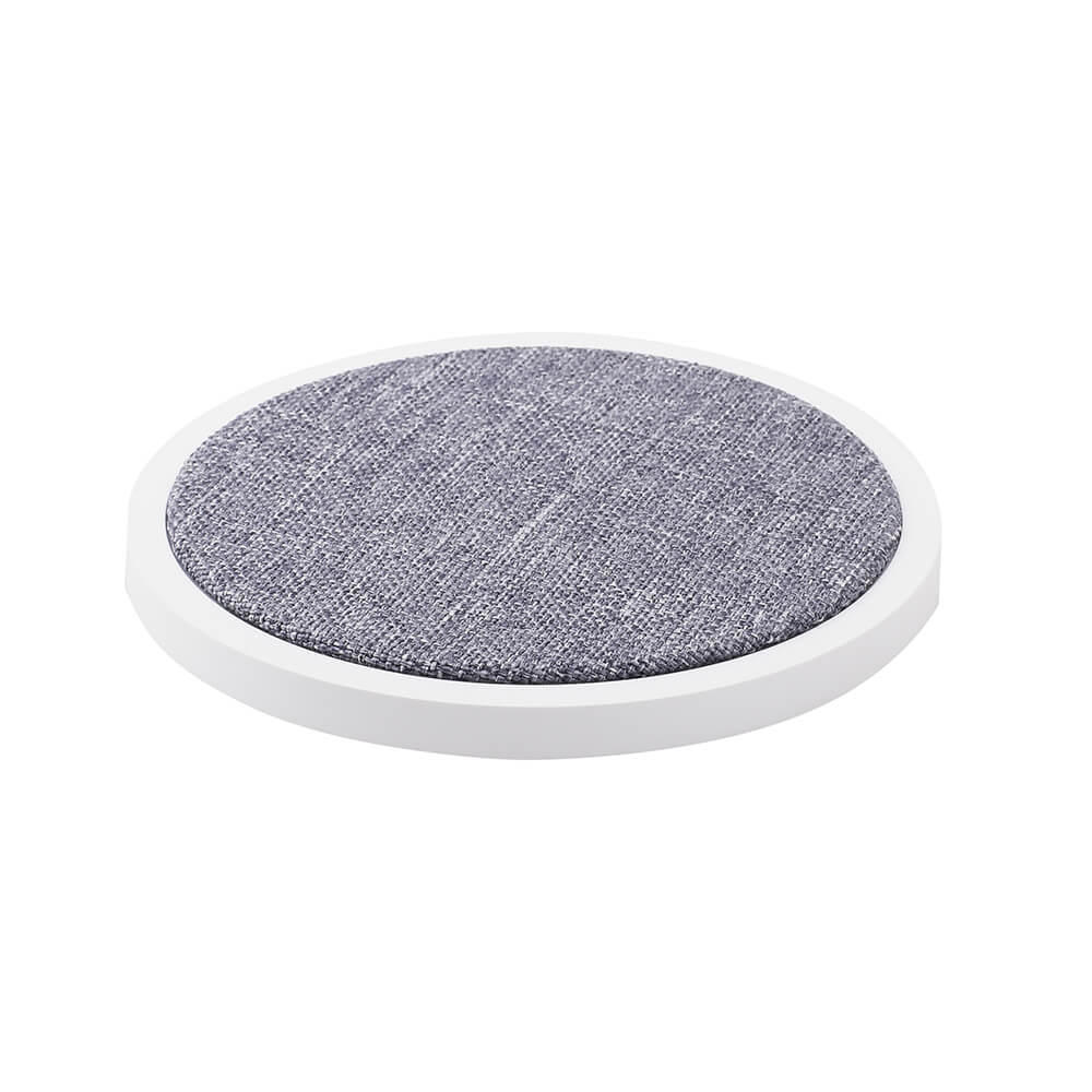 GEAR - GEAR - Trådlös QI Laddare USB-C Ansl. 15W Vit med Grå Textil