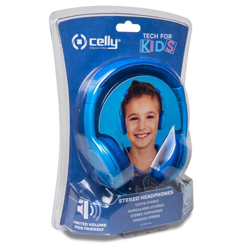 Celly KidsBeat Hörlurar max 85dB Blå 