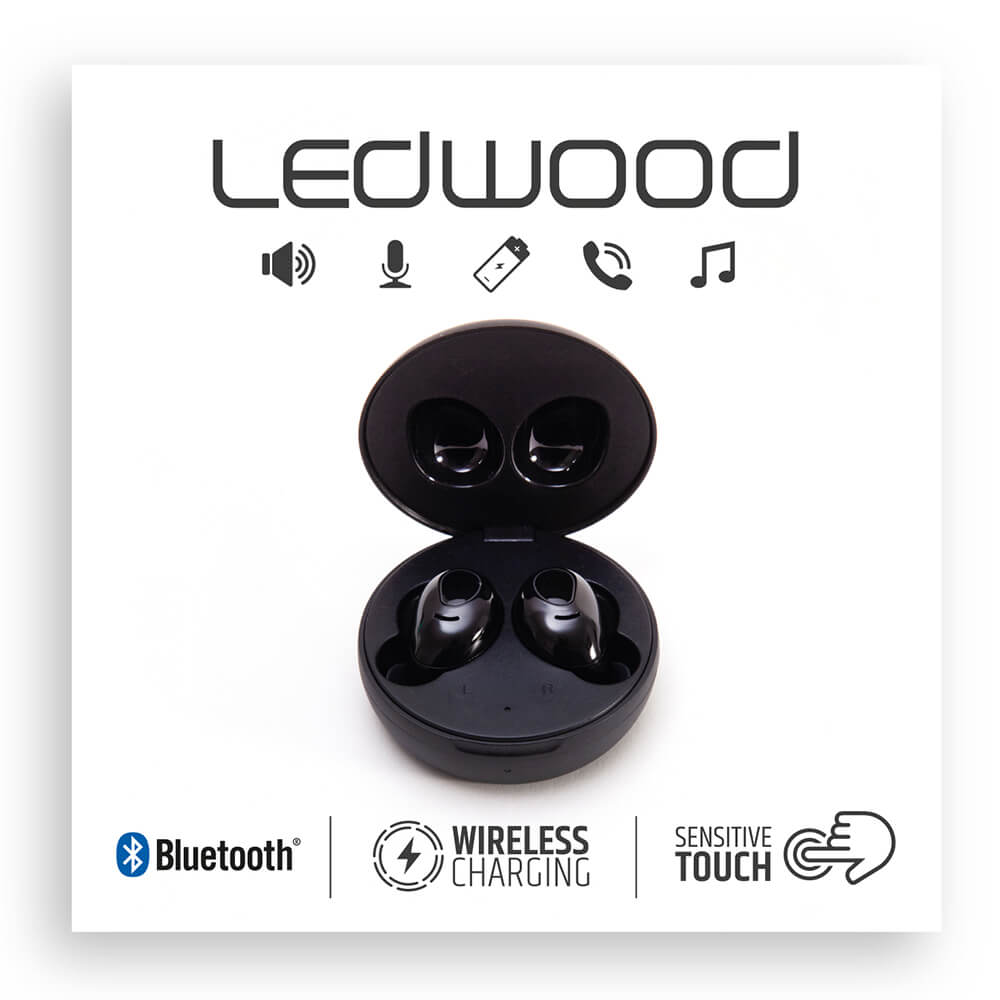 Ledwood - LEDWOOD Hörlur i9 TWS True Wireless In-Ear Svart Mic