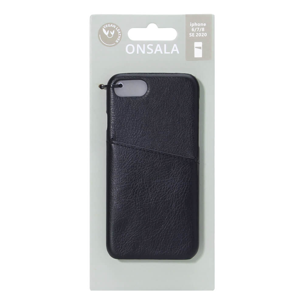 Onsala
ONSALA Mobilskal Svart med Kortfack iPhone 7/8/SE 2020