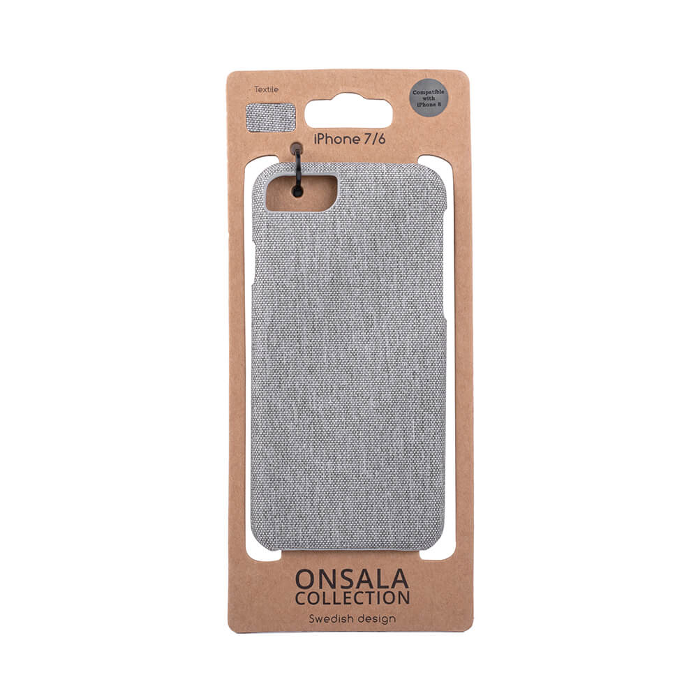 Onsala - ONSALA Mobilskal Textil Grå iPhone 7/8/SE 2020