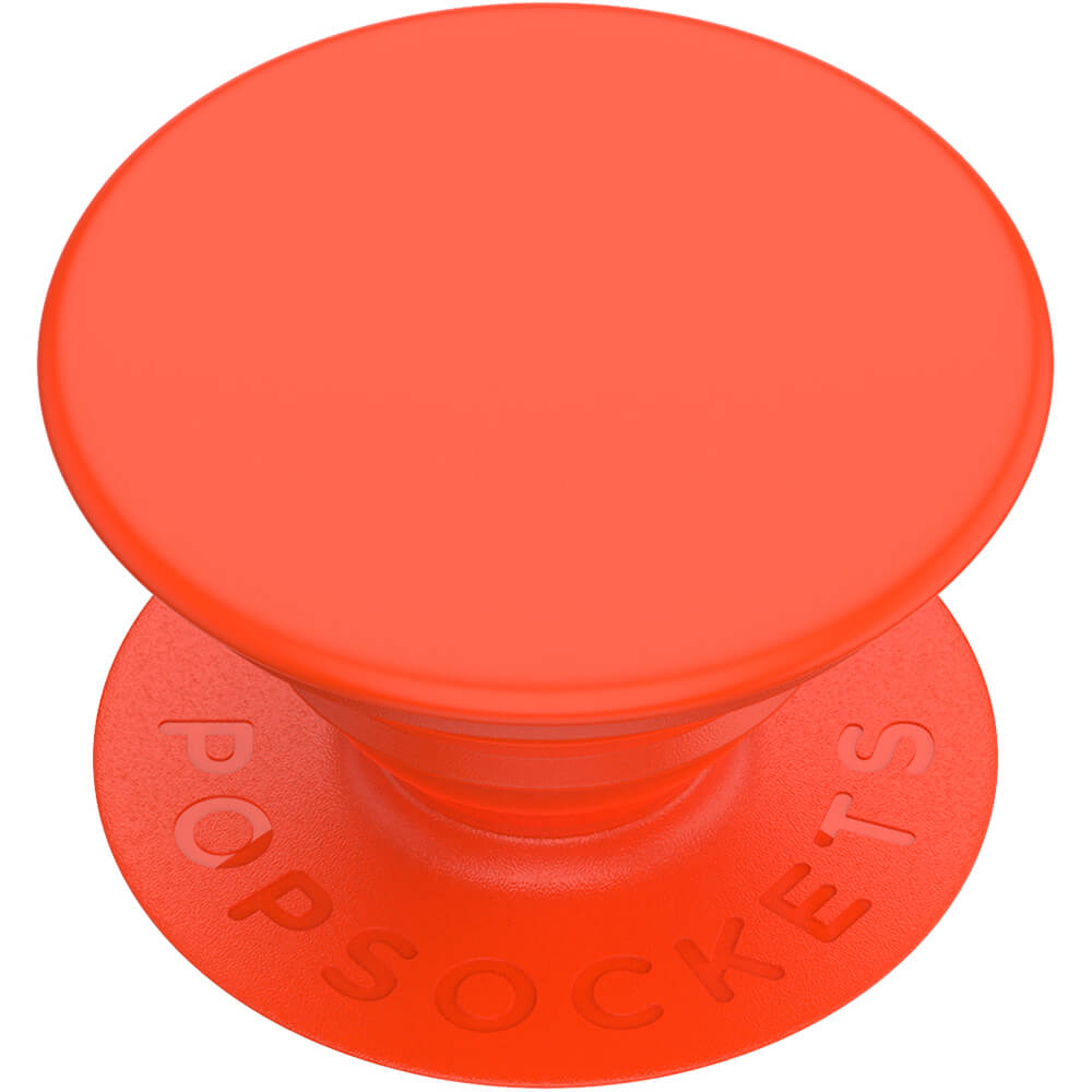 PopSockets - POPSOCKETS Neon Electric Orange Avtagbart Grip med Ställfunktion