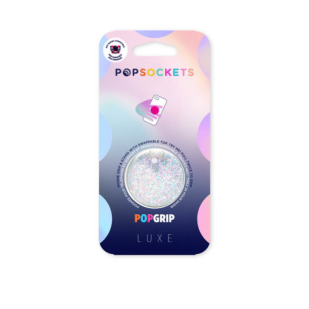 PopSockets - POPSOCKETS Tidepool Halo White Avtagbart Grip med Ställfunktion LUXE