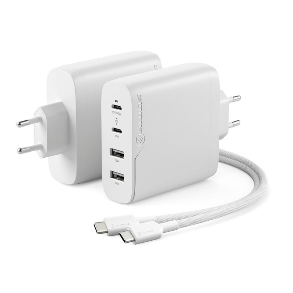 ALOGIC - ALOGIC Rapid Power 4-portars 100W GaN-laddare inkl. 2 meters USB-C-laddkabel
