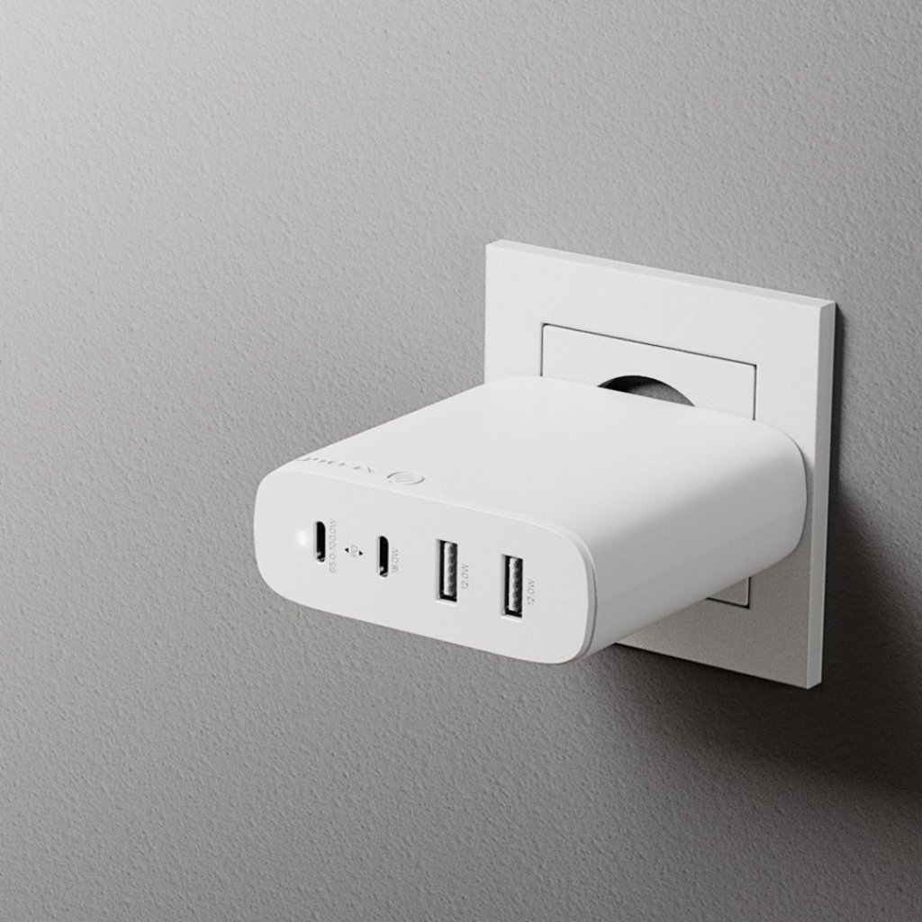 ALOGIC - ALOGIC Rapid Power 4-portars 100W GaN-laddare inkl. 2 meters USB-C-laddkabel