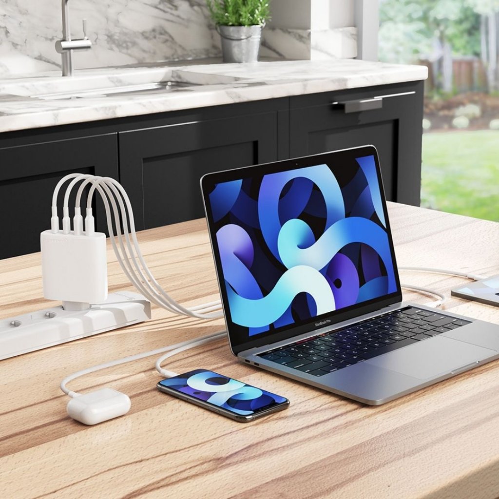 ALOGIC - ALOGIC Rapid Power 4-portars 100W GaN-laddare inkl. 2 meters USB-C-laddkabel