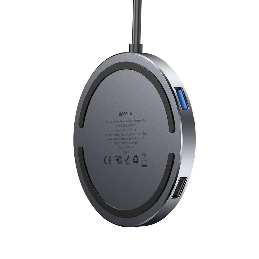 BASEUS
Baseus Mirror series Qi laddare och USB-C hub med 3xUSB 2.0 1xUSB 3.0 och PD