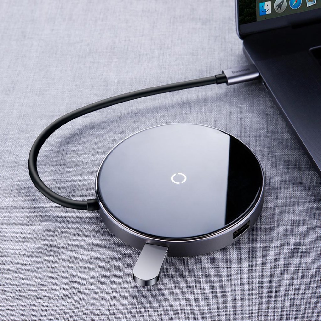 BASEUS
Baseus Mirror series Qi laddare och USB-C hub med 3xUSB 2.0 1xUSB 3.0 och PD
