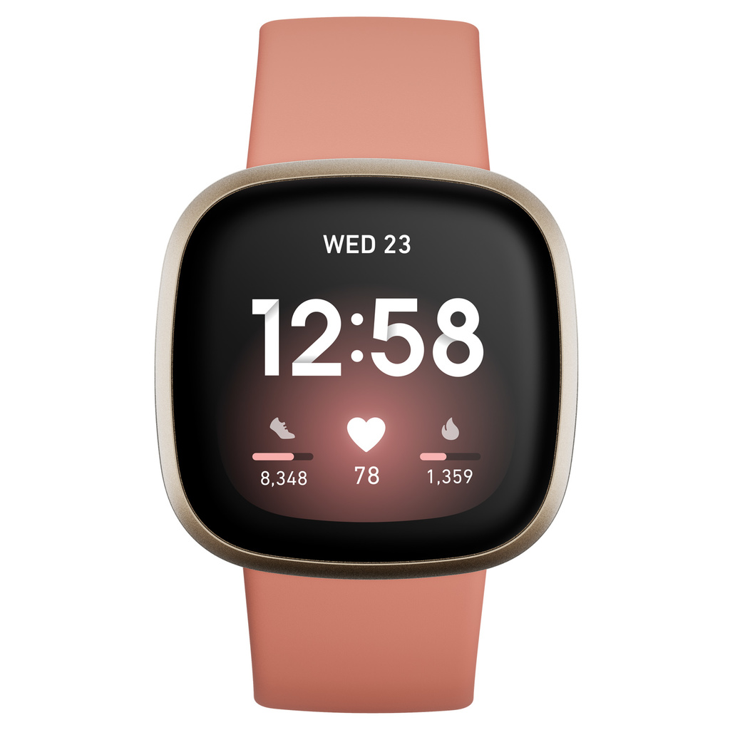 Fitbit
Versa 3, Pink Clay / Soft Gold