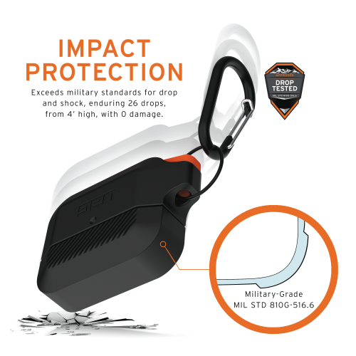 UAG
UAG Apple Airpods Pro Silicone Case - Black / Orange