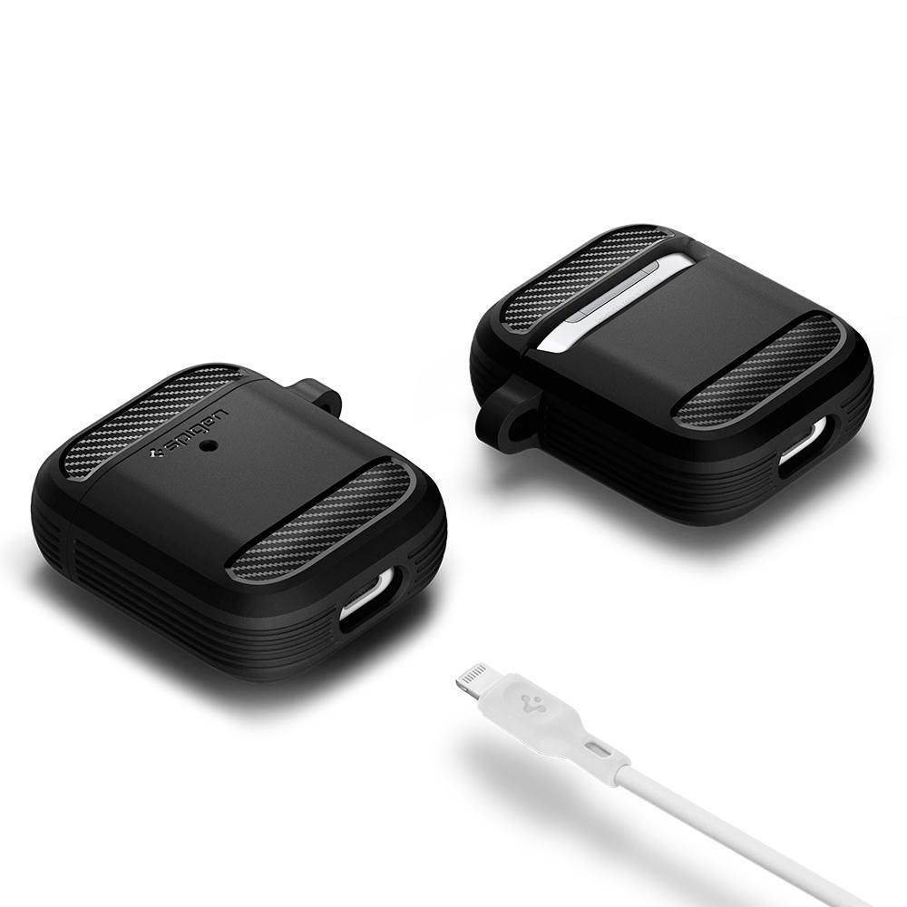 Spigen - SPIGEN Airpods Skal Rugged Armor - Matte Svart