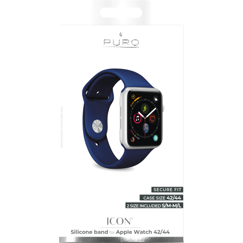 Puro
Puro Apple Watch Band, 42-44mm, S/M & M/L - Mörkblå