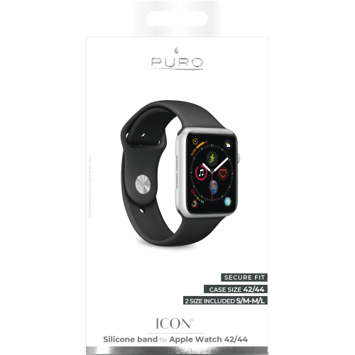Puro
Puro Apple Watch Band, 42-44mm, S/M & M/L - Svart