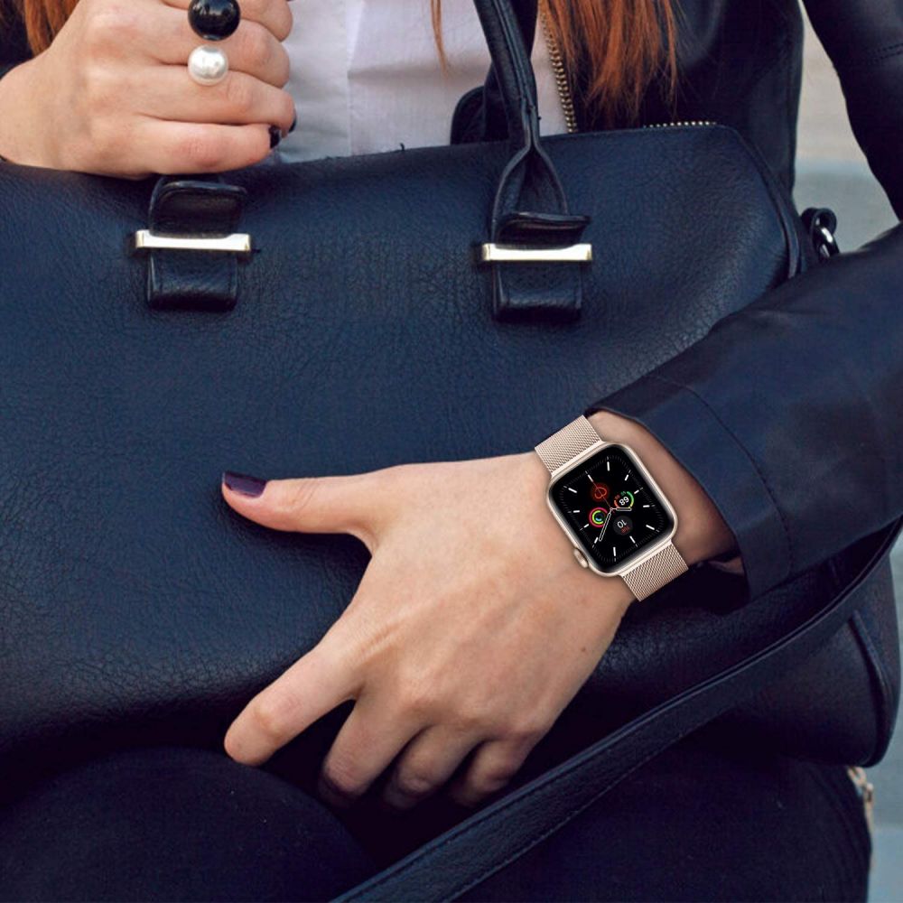 Tech-Protect - Tech-Protect Milaneseband Apple Watch 4/5/6/7/8/Se (38/40/41mm) - Silver