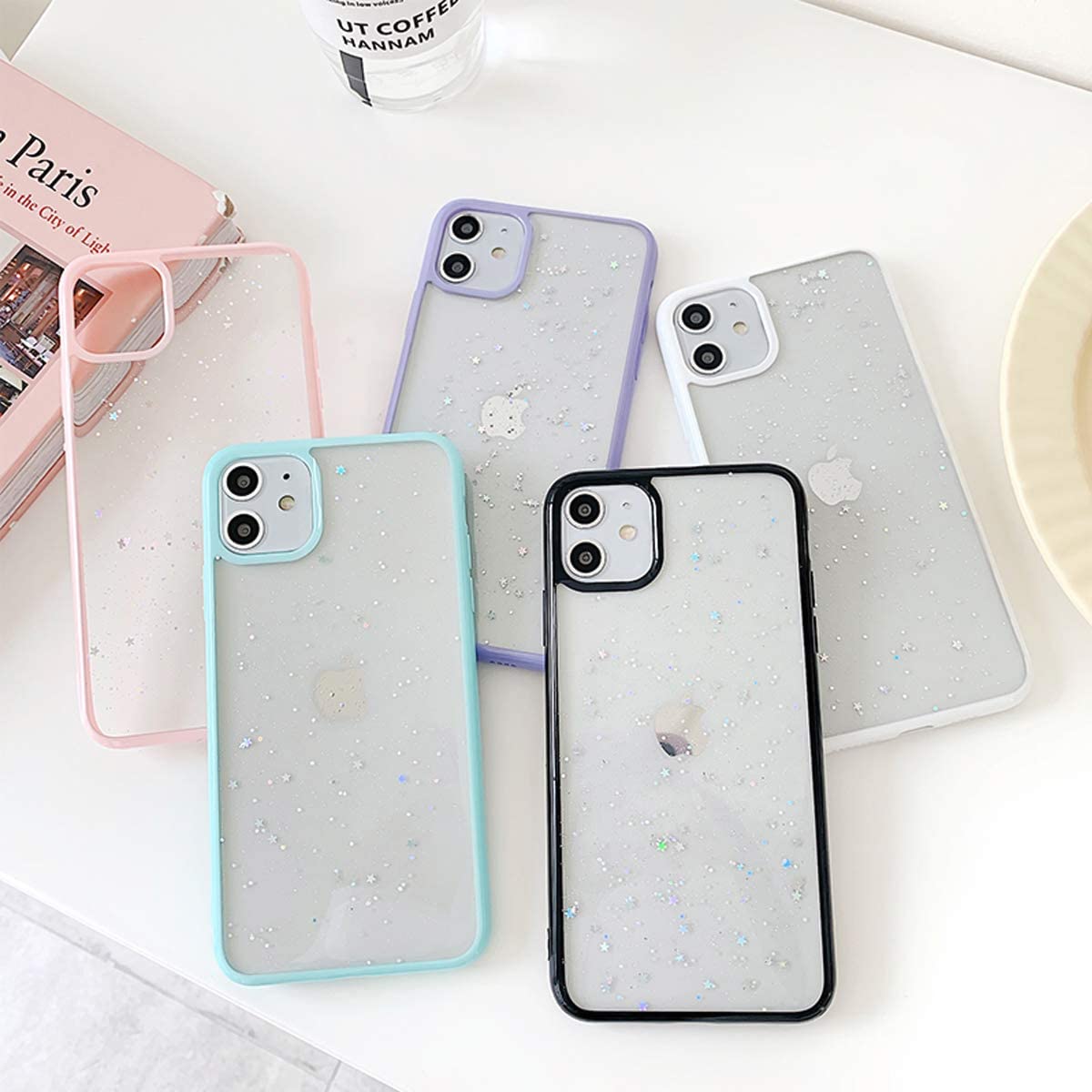 A-One Brand - Bling Star Glitter Skal till iPhone 12 & 12 Pro - Lila