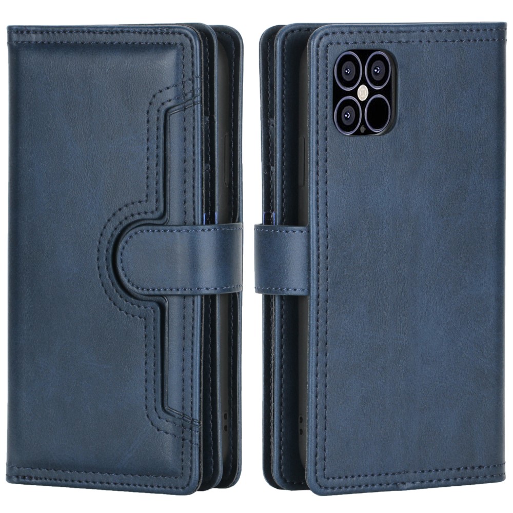 OEM
Multiple Card Slots Äkta Läder Plånboksfodral iPhone 12 Pro Max - Blå