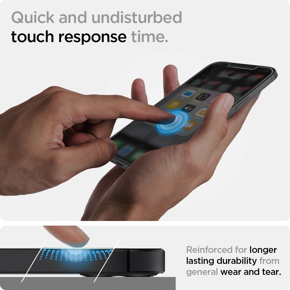 Spigen
SPIGEN Ez Fit 2-Pack Härdat Glas.Tr iPhone 12 & iPhone 12 Pro