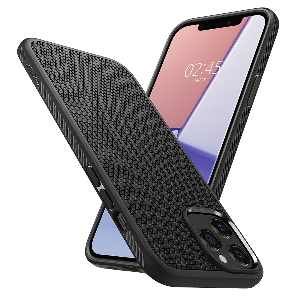 Köp SPIGEN Liquid Air iPhone 12 & 12 Pro - Matte Black - TheMobileStore.se