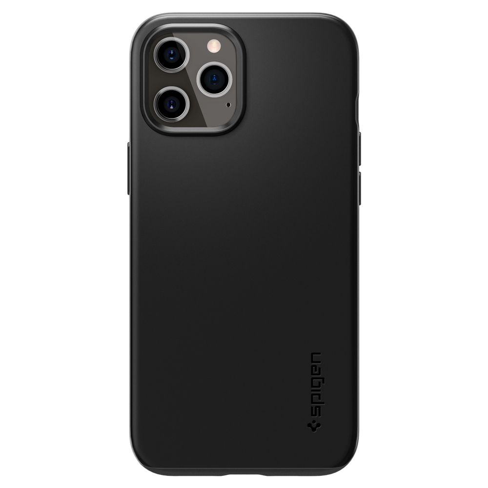 Spigen - SPIGEN Thin Fit iPhone 12 & 12 Pro - Svart