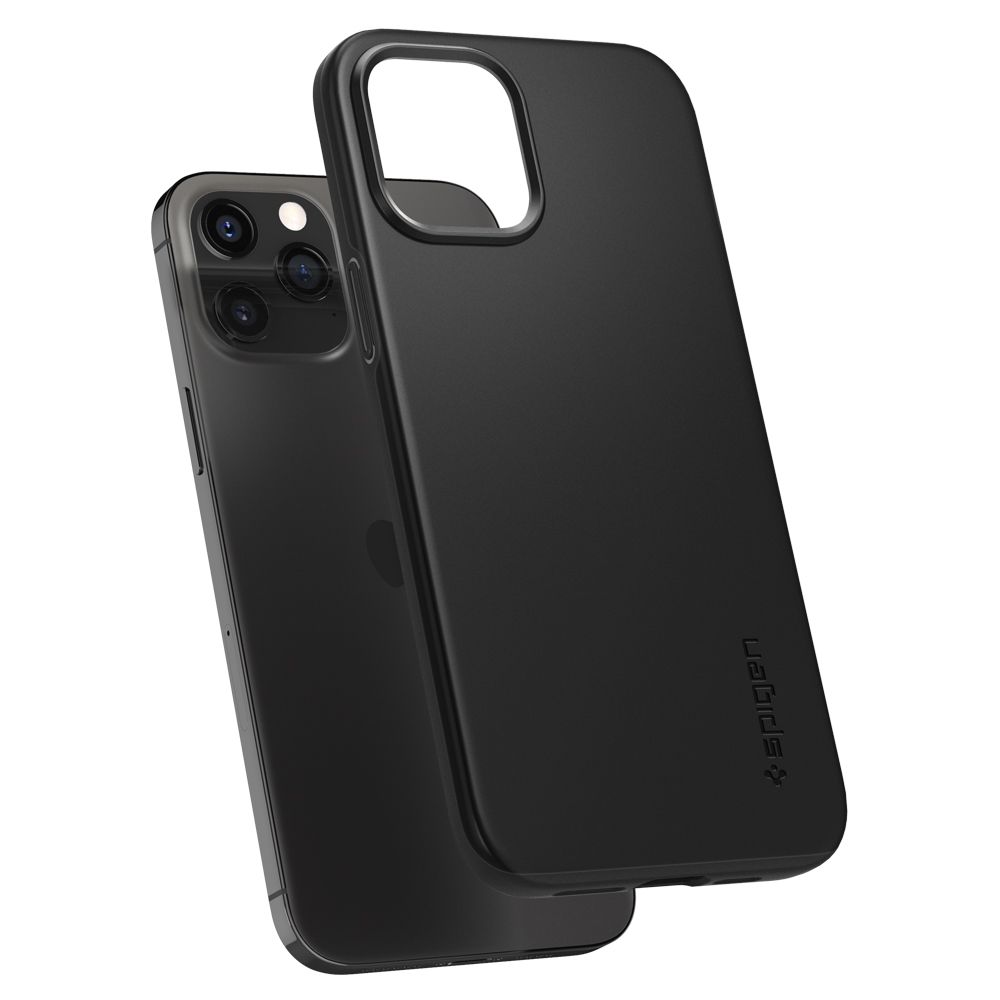 Spigen - SPIGEN Thin Fit iPhone 12 & 12 Pro - Svart