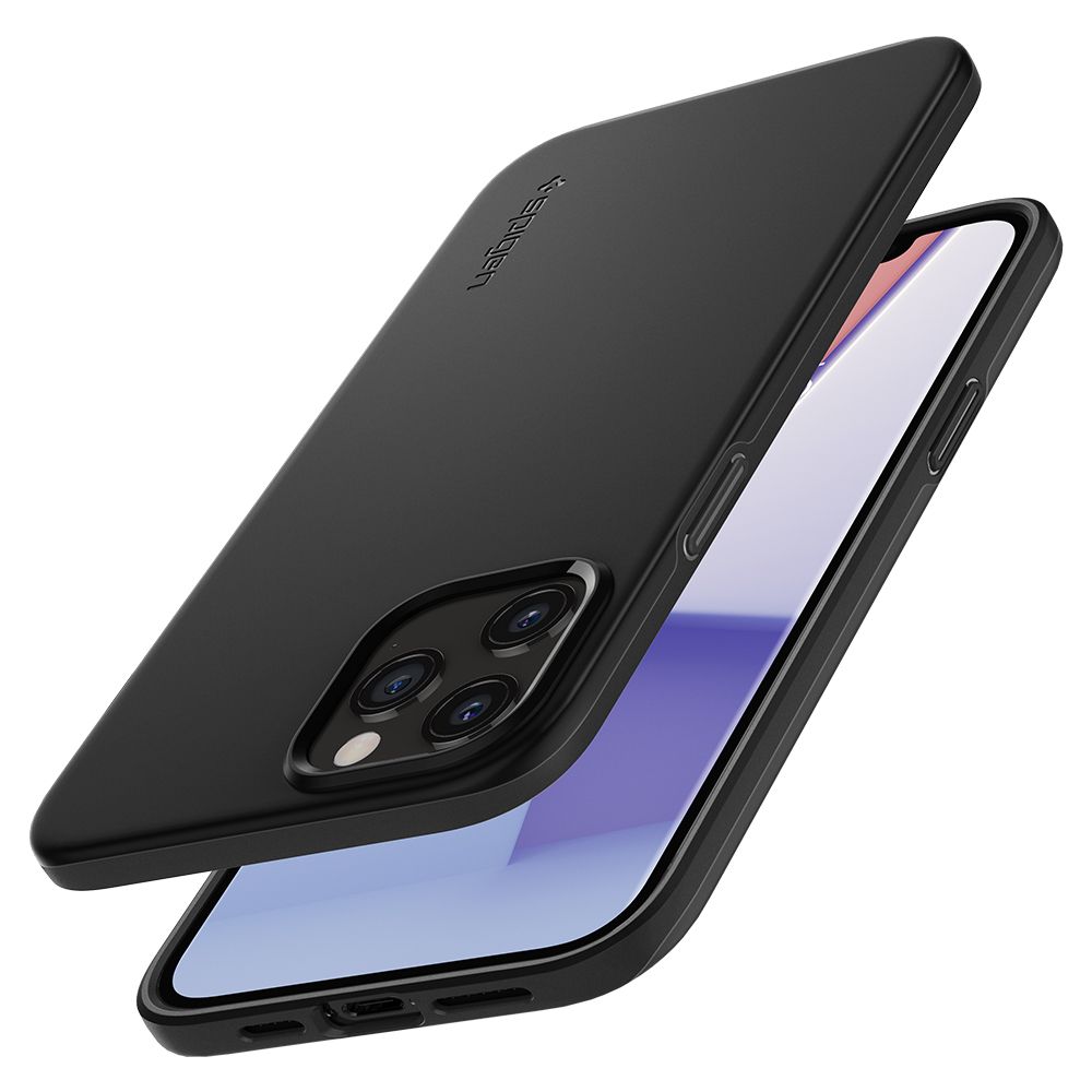 Spigen - SPIGEN Thin Fit iPhone 12 & 12 Pro - Svart