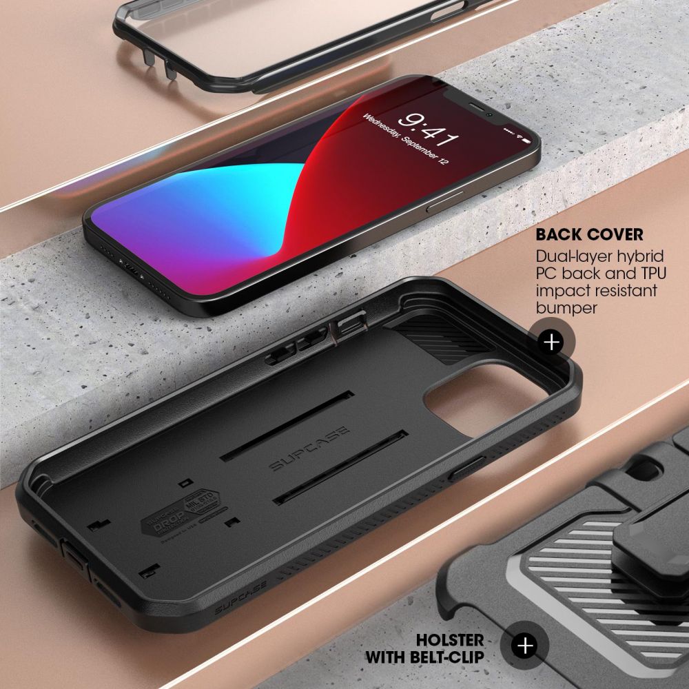 SupCase - SupCase | Unicorn Beetle Pro iPhone 12 & 12 Pro - Svart