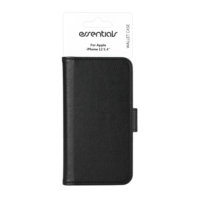 Essentials
Essentials | 3 cards PU Plånboksfodral iPhone 12 mini - Svart